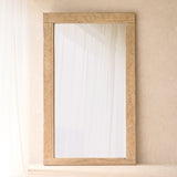 Vintage Carved Teak Mirror | Natural