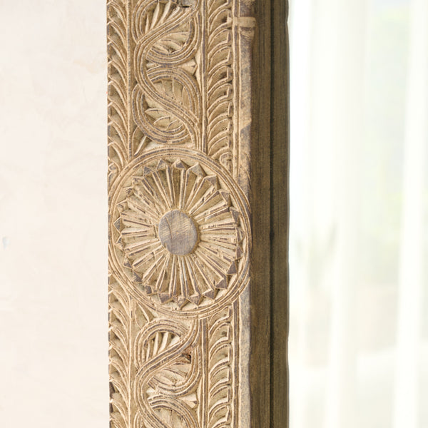 Vintage Floral Carved Mirror | B