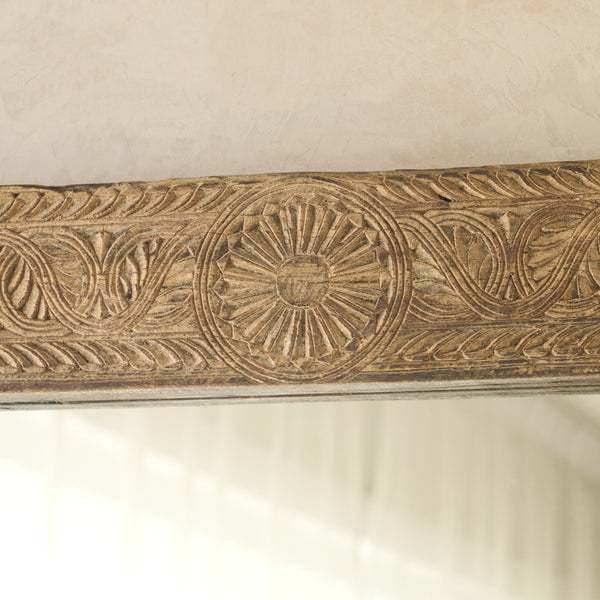 Vintage Floral Carved Mirror | B