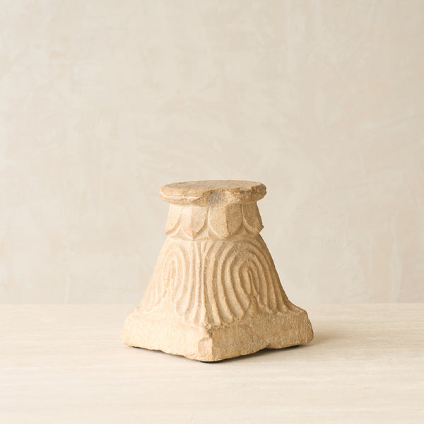 Reclaimed Sandstone Candle Pedestal