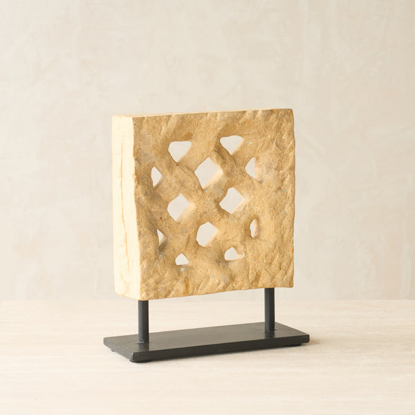 Reclaimed Sandstone Jali Deco