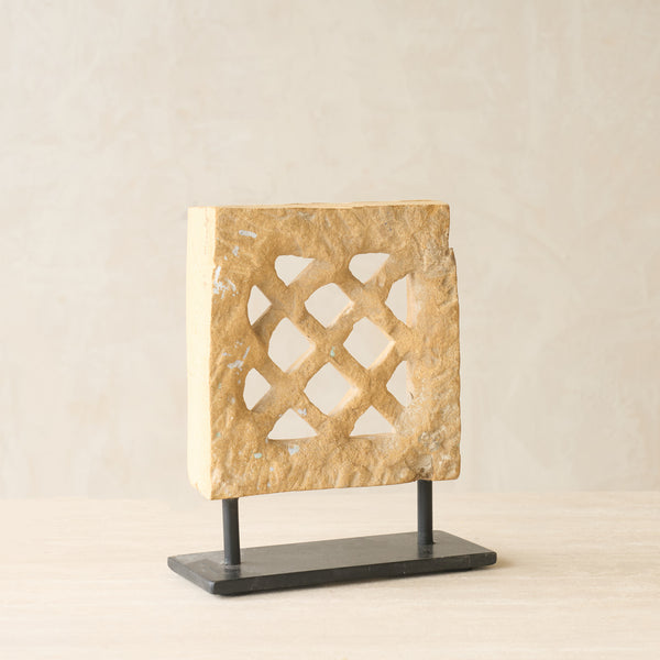 Reclaimed Sandstone Jali Deco