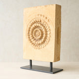 Reclaimed Sandstone Rosette Panel