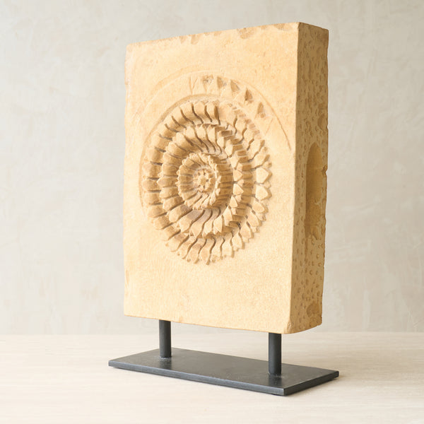 Reclaimed Sandstone Rosette Panel
