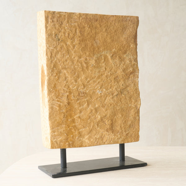 Reclaimed Sandstone Rosette Panel