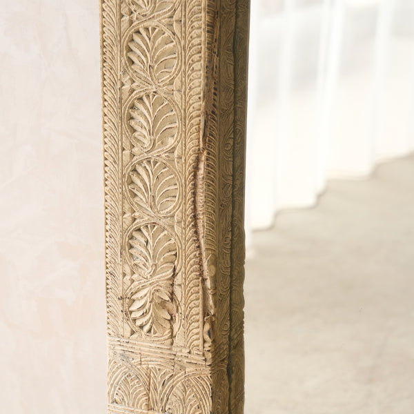 Vintage Floral Carved Mirror | C