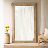 Carved Architectural Teak Mirror | No. 1