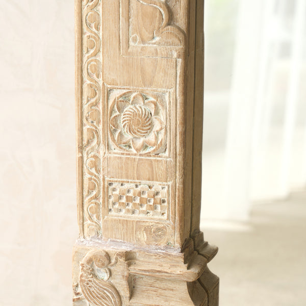 Carved Architectural Teak Mirror | No. 1