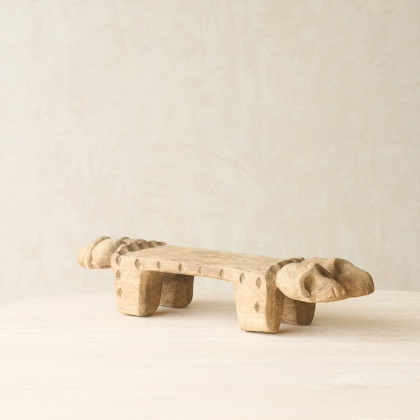 Vintage Naga Tribal Stool | Natural
