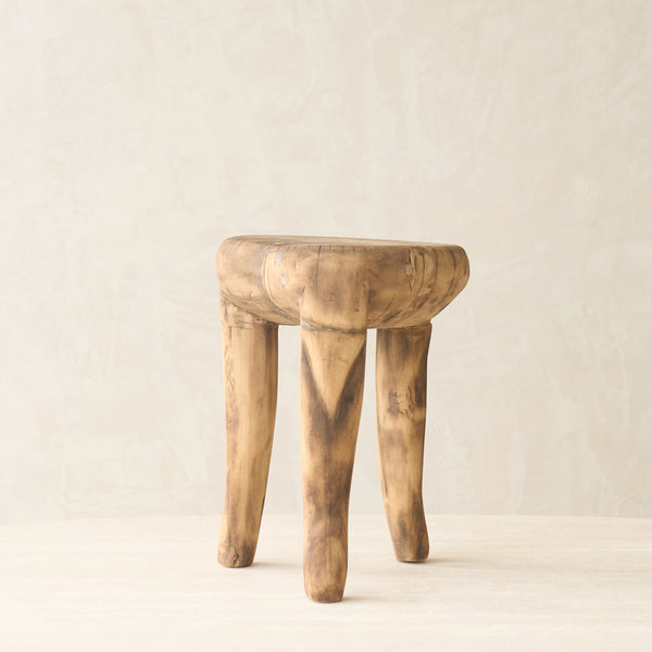 Vintage Naga Tribal Side Table | Natural