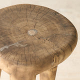 Vintage Naga Tribal Side Table | Natural