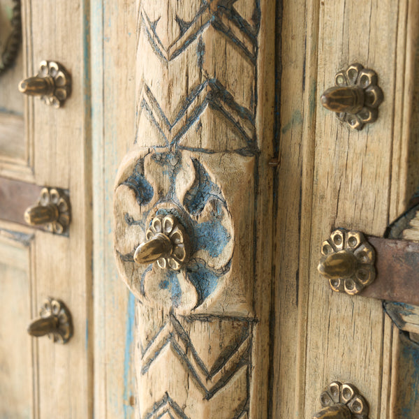 Reclaimed Architectural Teak Door | Blue Patina No. 1