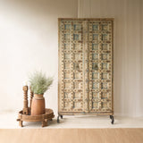 Reclaimed Architectural Teak Door | Blue Patina No. 1 - Originals Furniture