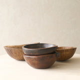 Vintage Timber Bowl hand-carved from a single block of solid wood with a rich natural timber grain.