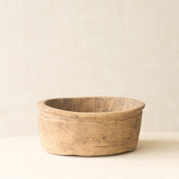 Vintage Rustic Timber Bowl Natural | No. 1