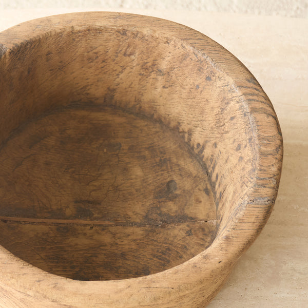 Vintage Rustic Timber Bowl Natural | No. 1