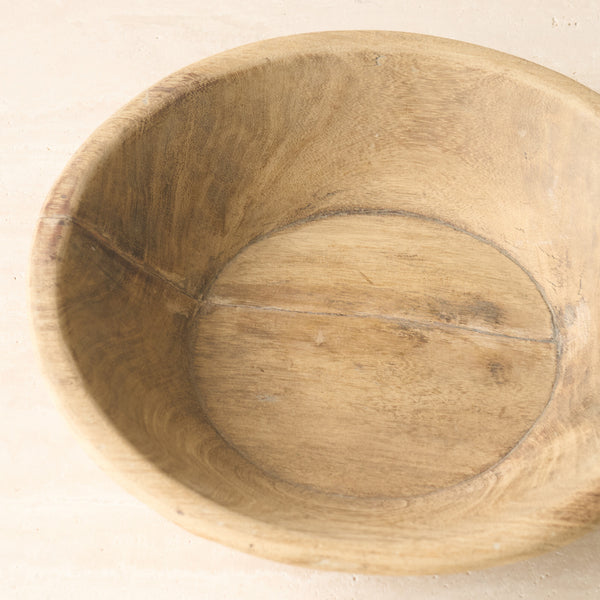 Vintage Rustic Timber Bowl Natural | No. 2