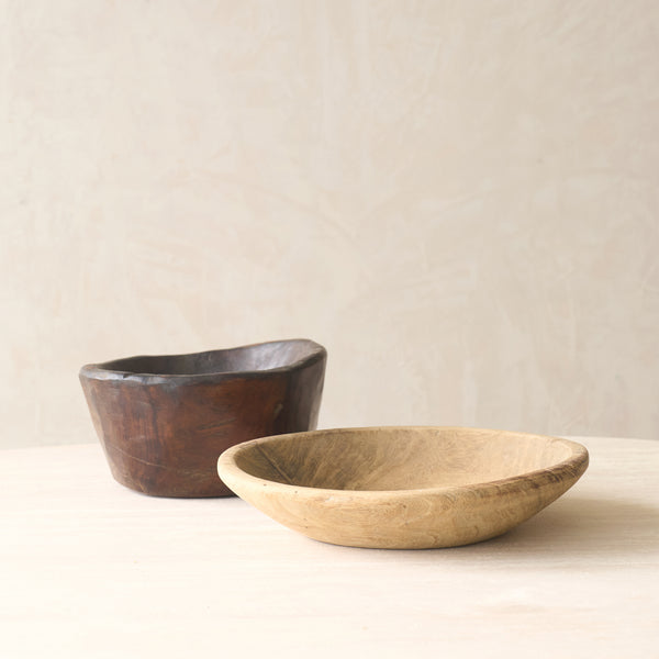 Vintage Rustic Timber Bowl Natural | No. 2