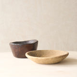 Vintage Rustic Timber Bowl Dark Brown | No. 2