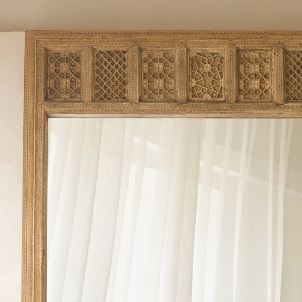 Vintage Teak Carved Mirror | Natural | No. 1