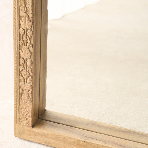 Vintage Teak Carved Mirror | Natural | No. 1