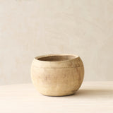 Vintage Rustic Wooden Pot Natural