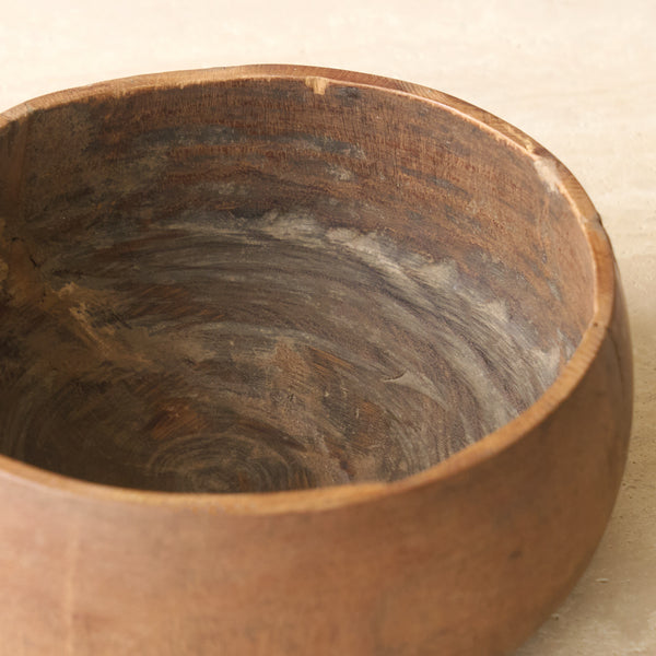 Vintage Rustic Wooden Pot Natural