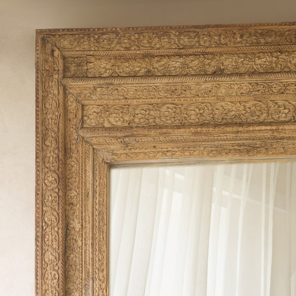 Hand Carved Antique Door Frame Mirror | No. 1