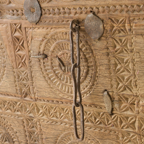 Vintage Teak Carved Panel