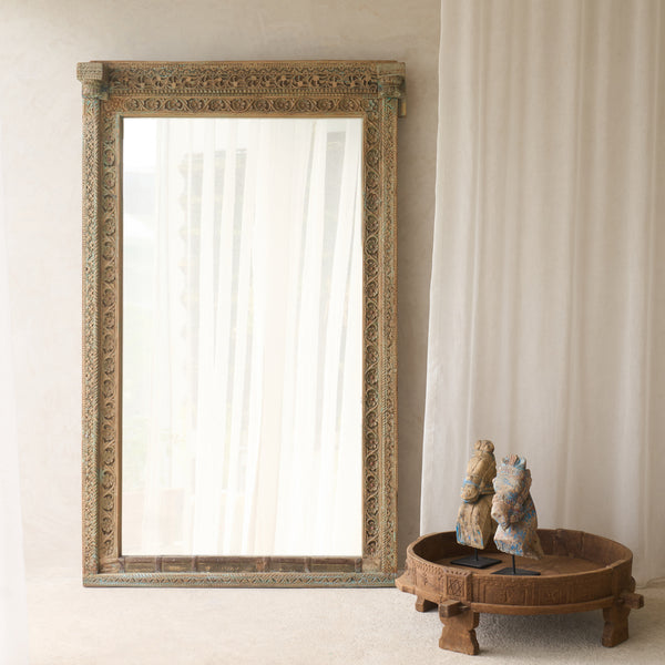 Vintage Floral Carved Mirror | D