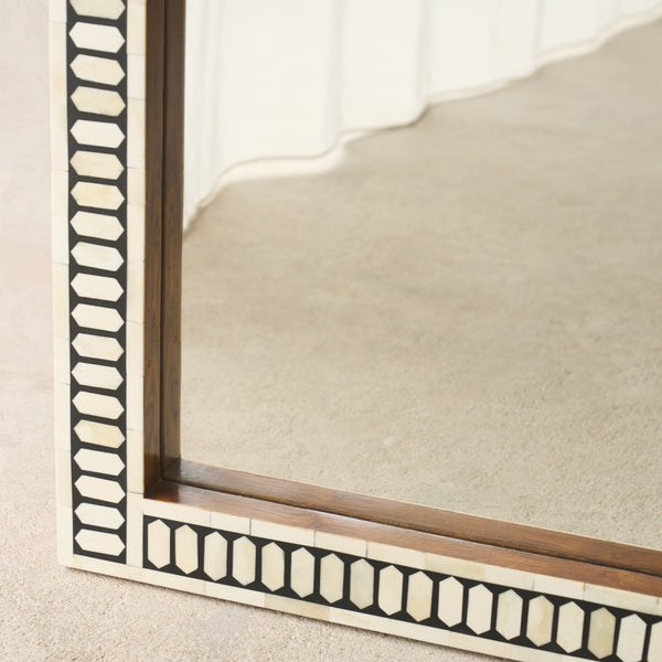 Handcrafted  Bone Inlay Large Mirror