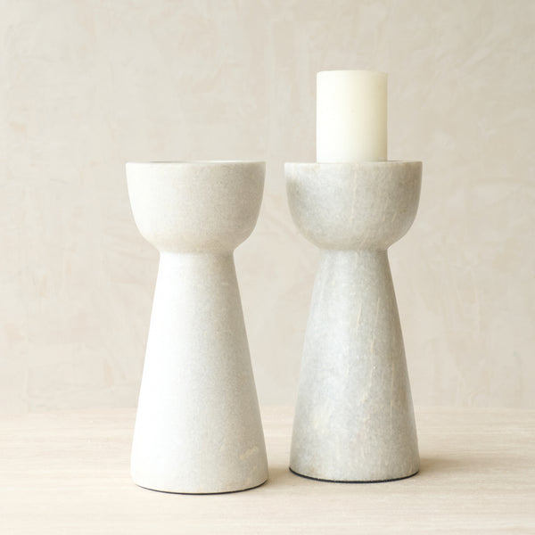 Mirage Candleholder | White Marble