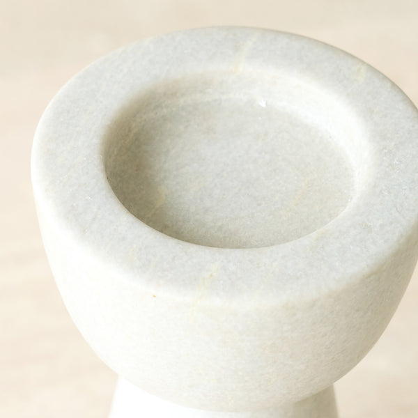 Mirage Candleholder | White Marble