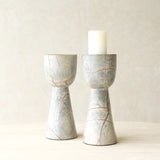 Mirage Candleholder | Gray Marble