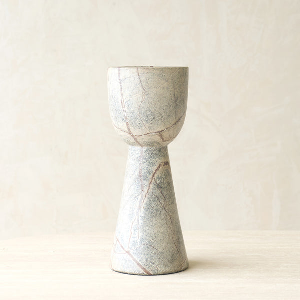 Mirage Candleholder | Gray Marble