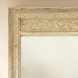 Carved Teak Mirror XL - Blue Patina | B