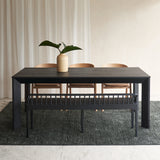 Kasper oak dining table in black - Originals Furniture Singapore