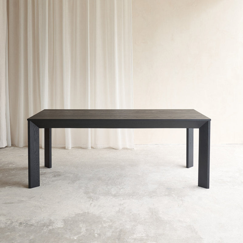 Kasper oak dining table in black - Originals Furniture Singapore