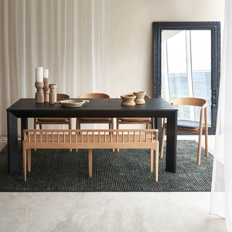 Kasper oak dining table in black - Originals Furniture Singapore