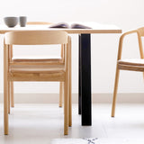 Oak Dining Table with black A frame base - Originals Furniture Singapore