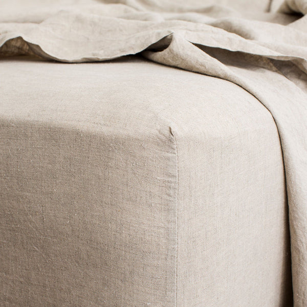 Linen Fitted Sheet Set | Natural