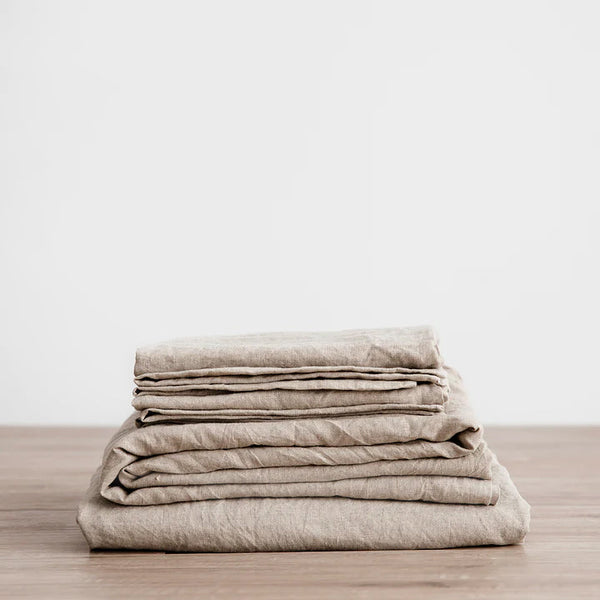 Linen Fitted Sheet Set | Natural