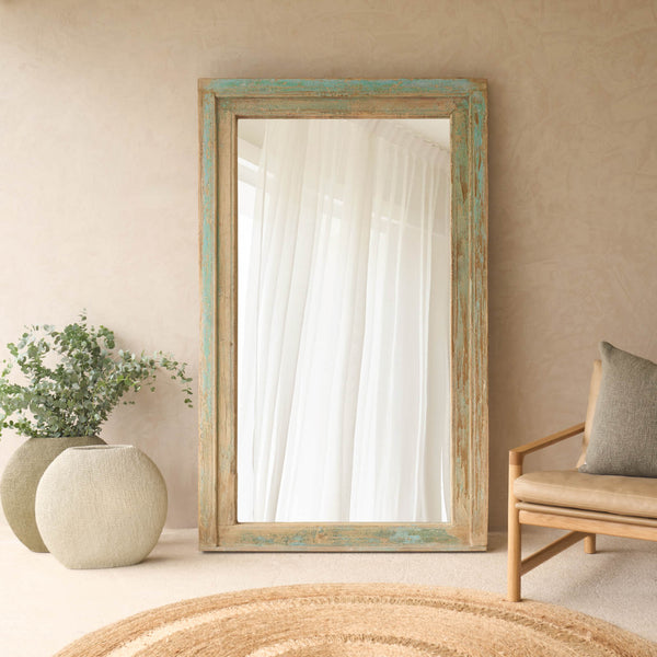 Vintage Frame Mirror | Rustic Teal - Originals Furniture