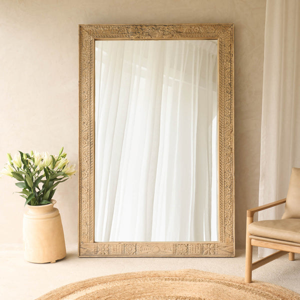 Vintage Teak Carved Mirror - Originals Furniture