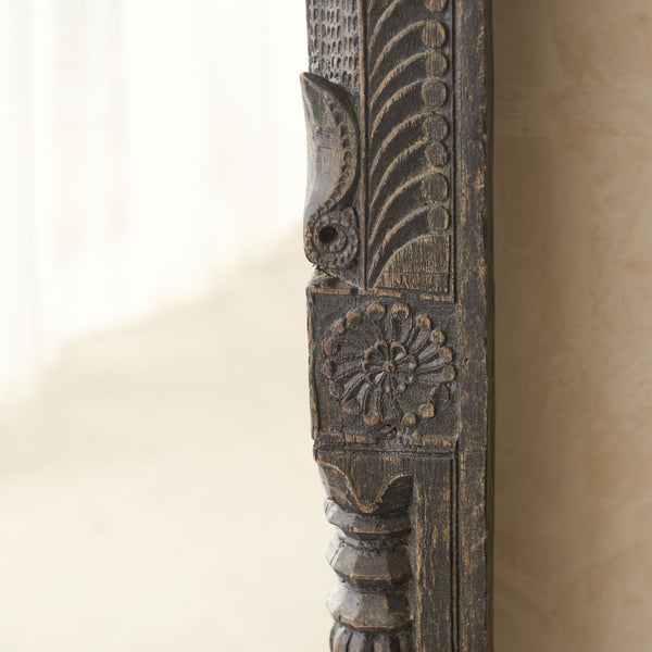 Vintage Teak Carved Mirror | Charcoal A - Originals Furniture