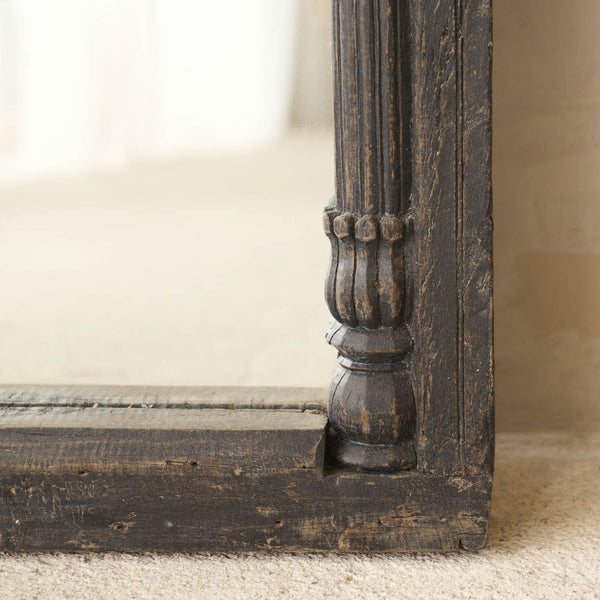 Vintage Teak Carved Mirror | Charcoal A - Originals Furniture