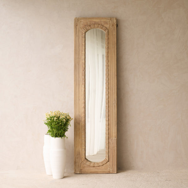 Vintage Teak Carved Mirror | Natural A - Originals Furniture