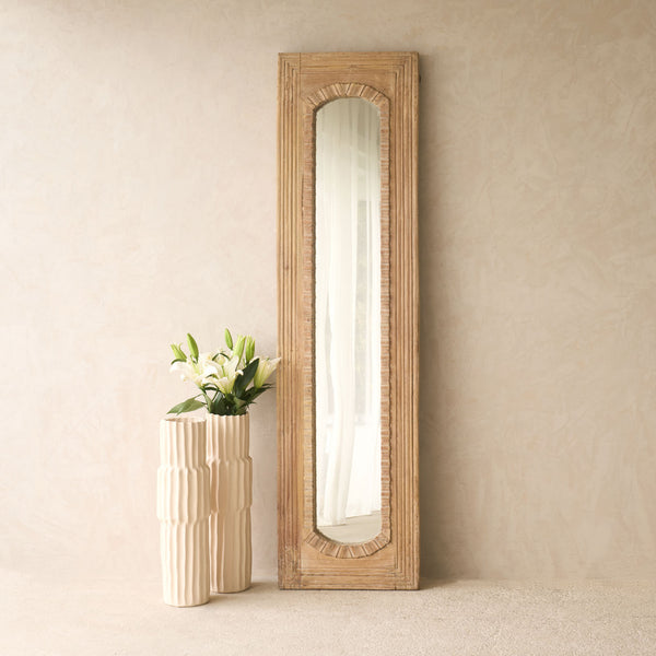 Vintage Teak Carved Mirror | Natural B - Originals Furniture