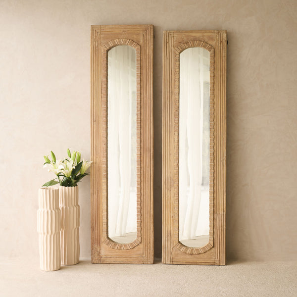 Vintage Teak Carved Mirror | Natural A - Originals Furniture