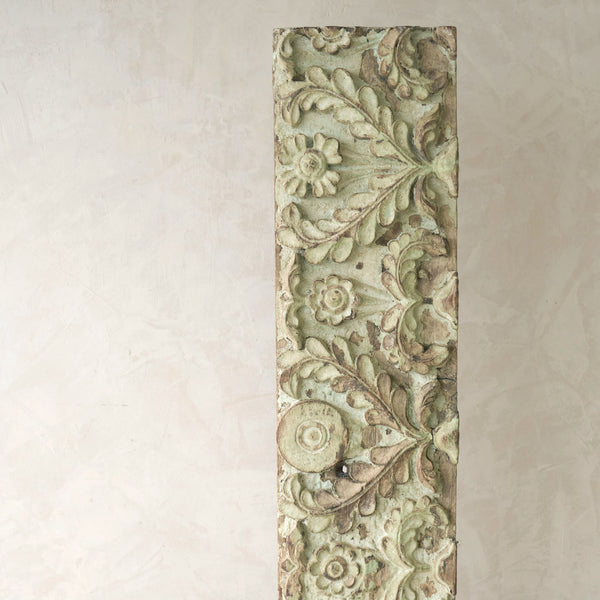 Vintage Carved Ornament | Rustic Mint